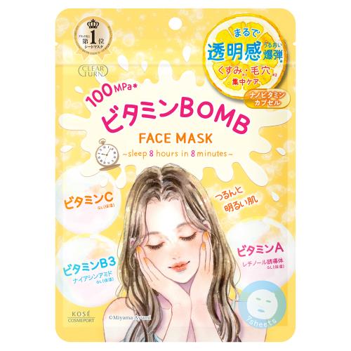 【得ダ値ＧＯＧＯ】クリアターン  ビタミンBOMBマスク 【7枚】(コーセーコスメポート)「(×)店舗取置不可」