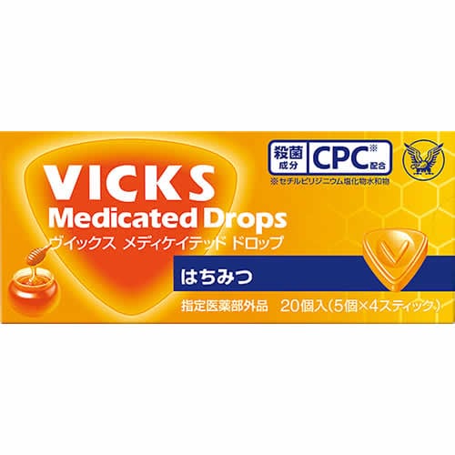 【指定医薬部外品】ヴイックス　メディケイテッド ドロップ はちみつ　【20個入】(大正製薬)　「(○)店舗取置可」