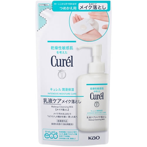 キュレル　潤浸保湿　乳液ケアメイク落とし　つめかえ用　【180ml】(花王)　「(○)店舗取置可」