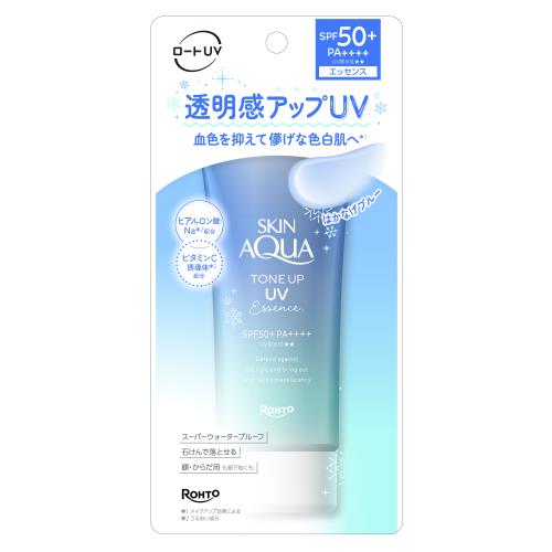 スキンアクア　トーンアップUVエッセンス　ブルー【80ｇ】(ロート製薬)「(○)店舗取置可」