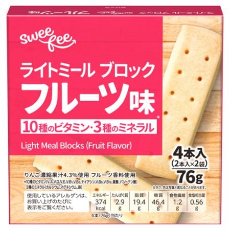 トップバリュ　スウィーフィー　ライトミールブロック　フルーツ味　【4本入×10個】(TOPVALU)　「(×)店舗取置不可」