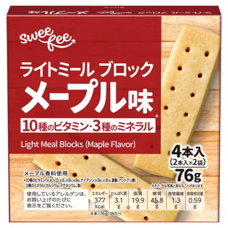 トップバリュ　スウィーフィー　ライトミールブロック　メープル味　【4本入×10個】(TOPVALU)　「(×)店舗取置不可」