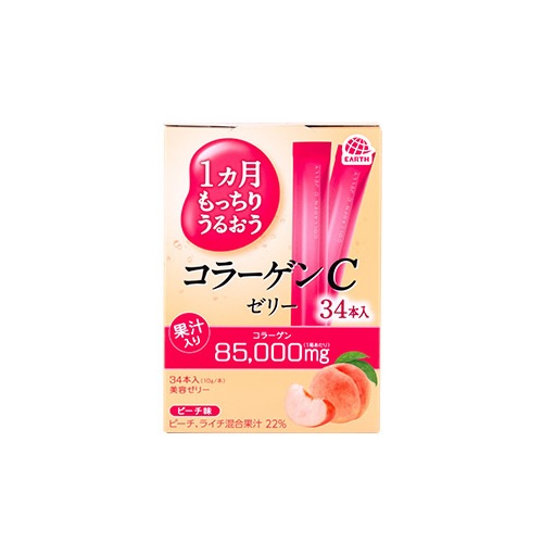 コラーゲンＣゼリー　ピーチ味【３４本】(アース製薬) 「(×)店舗取置不可」