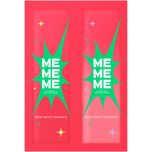 MEMEME(ミーミーミー)　モイストトブーストシャンプー＆トリートメントお試しピロー　【1回分】(花王)　「(○)店舗取置可」