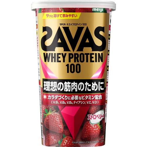 ザバス　ホエイプロテイン１００　ストロベリー味　　【２８０ｇ】(meiji)　「(○)店舗取置可」