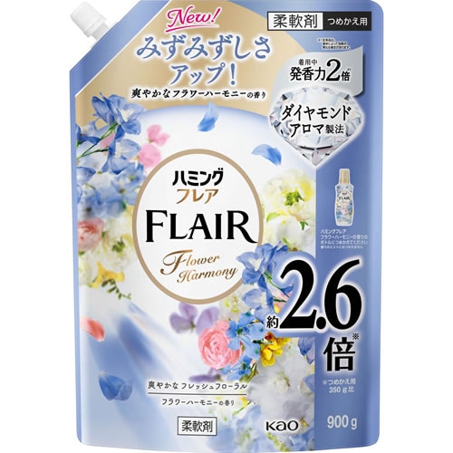 【得ダ値ＧＯＧＯ】ハミングフレア　フラワーハーモニー　スパウトパウチ　つめかえ用　【900g】(花王)　「(○)店舗取置可」