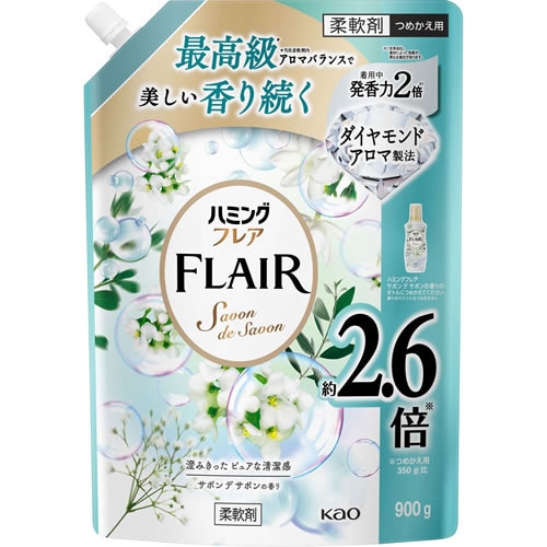 【得ダ値ＧＯＧＯ】ハミングフレア　サボンデサボン　スパウトパウチ　つめかえ用　【900g】(花王)