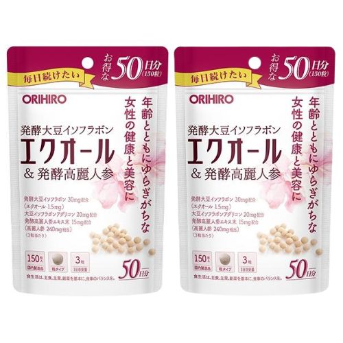 エクオール＆発酵高麗人参　【2個セット】　【150粒】(オリヒロ)