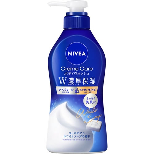 ニベア　クリームケアボディウォッシュ　W濃厚保湿　ヨーロピアンホワイトソープの香り　ポンプ　【460ml】(花王)　