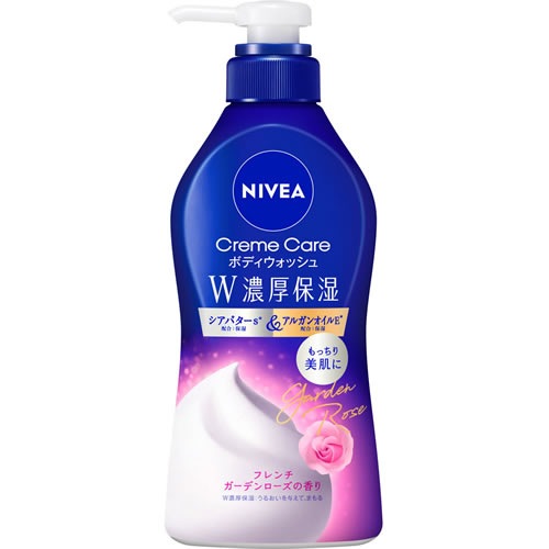 ニベア　クリームケアボディウォッシュ　W濃厚保湿　フレンチガーデンローズの香り　ポンプ　【460ml】(花王)　