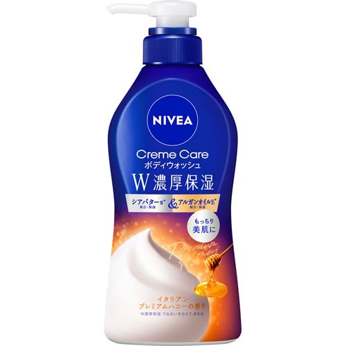ニベア　クリームケアボディウォッシュ　W濃厚保湿　イタリアンプレミアムハニーの香り　ポンプ　【460ml】(花王)　