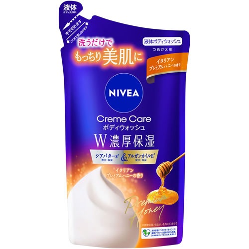 ニベア　クリームケアボディウォッシュ　W濃厚保湿　イタリアンプレミアムハニーの香り　つめかえ用　【340ml】(花王)　