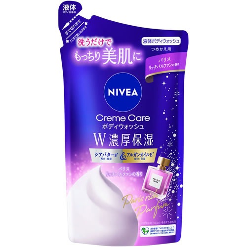 ニベア　クリームケアボディウォッシュ　W濃厚保湿　パリスリッチパルファンの香り　つめかえ用　【340ml】(花王)　