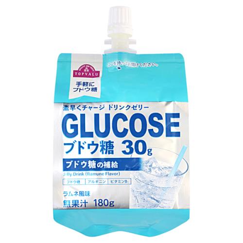 トップバリュ 素早くチャージドリンクゼリー ブドウ糖 ラムネ風味 【180g×24個】(TOPVALU)