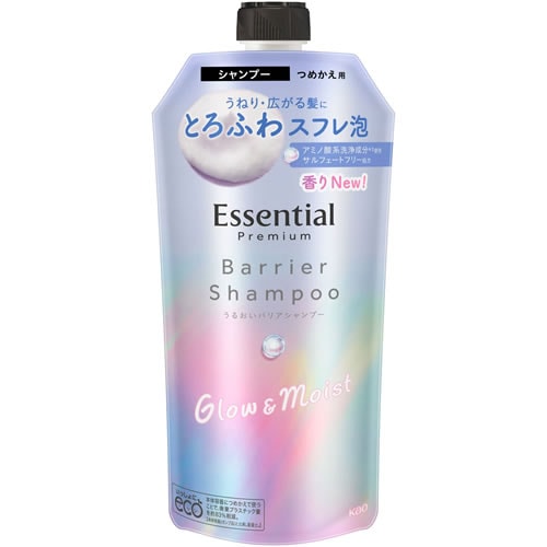 エッセンシャル　プレミアム　うるおいバリアシャンプー　グロウ&モイスト　つめかえ用　【340ml】(花王)　「(○)店舗取置可」
