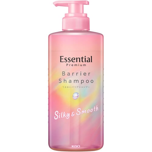 エッセンシャル　プレミアム　うるおいバリアシャンプー　シルキー&スムース　ポンプ　【450ml】(花王)　「(○)店舗取置可」