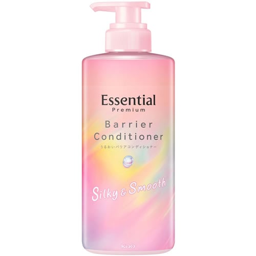 エッセンシャル　プレミアム　うるおいバリアコンディショナー　シルキー&スムース　ポンプ　【450ml】(花王)　