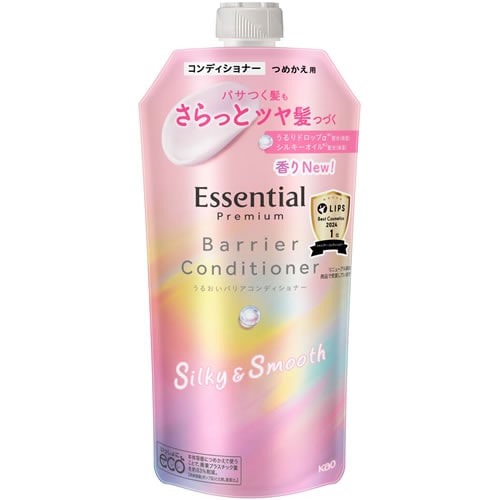 エッセンシャル　プレミアム　うるおいバリアコンディショナー　シルキー&スムース　つめかえ用　【340ml】(花王)　「(○)店舗取置可」