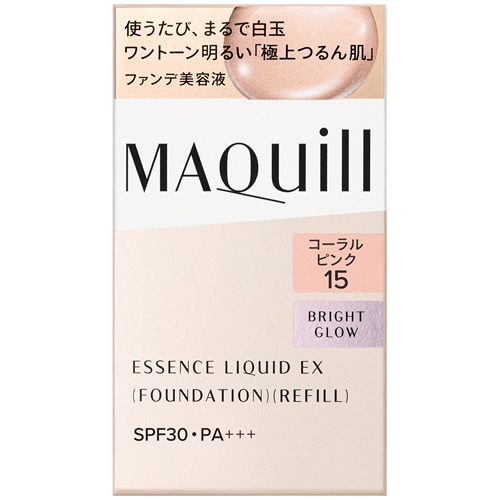 資生堂　マキアージュ　エッセンスリキッド　EX　ブライトグロウ　コーラルピンク15　（レフィル）　【24mL】(資生堂)　