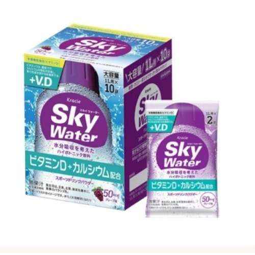 スカイウォーター　グレープ味　【1Ｌ用×10袋】(クラシエフーズ)