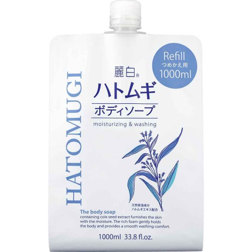 麗白 ハトムギ ボディソープ つめかえ用  大容量【1000ml】(熊野油脂)