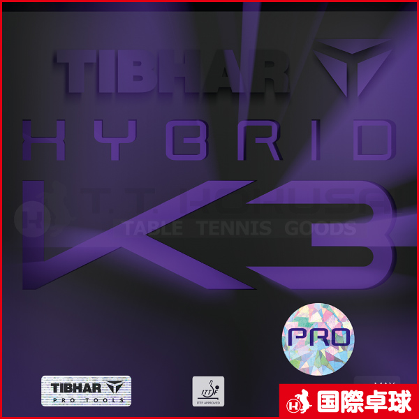 卓球ラバーハイブリッドK3 PRO (赤：厚) 卓球】【PICK UP】ティバー『ハイブリッド K3プロ』／新たに