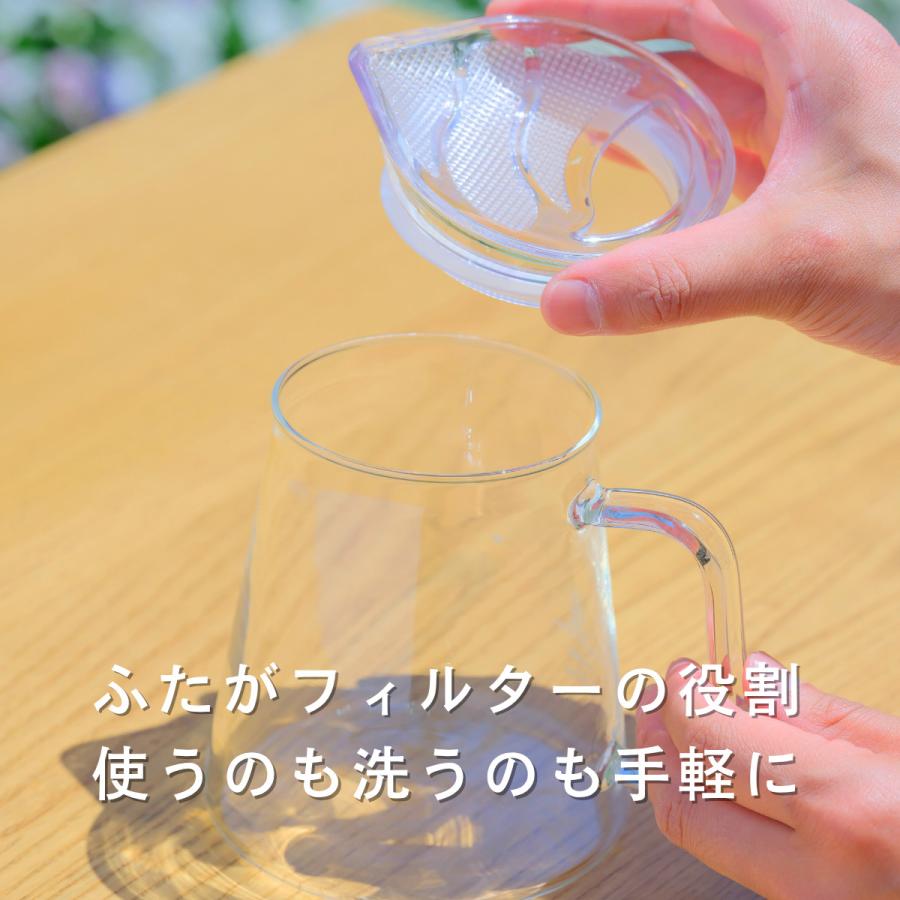 ガラスポット ミニ 手軽に使える ふたがフィルターに ローズティーに