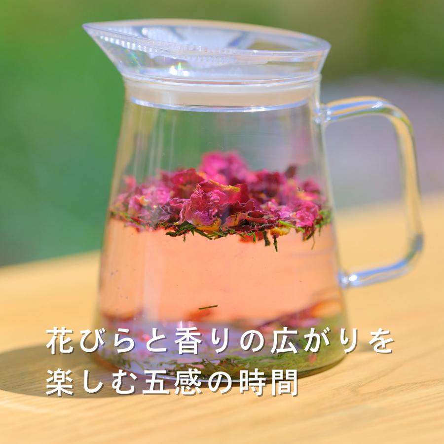 ガラスポット ミニ 手軽に使える ふたがフィルターに ローズティーに