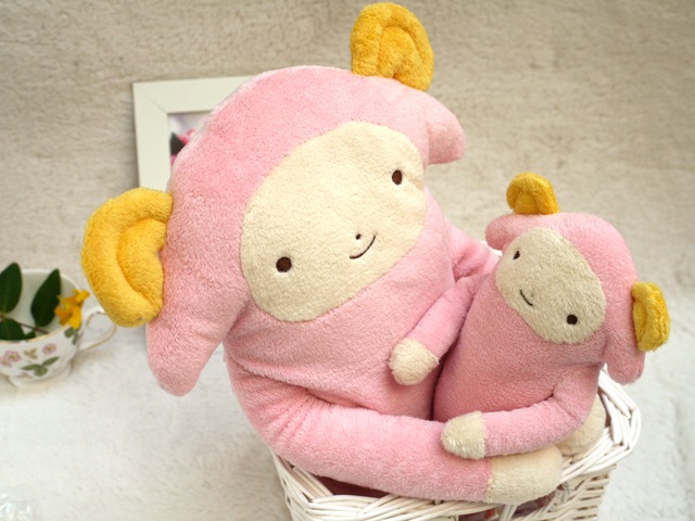 フモフモさん ふふ（pink3・M） 可愛い癒しのぬいぐるみ シナダ製