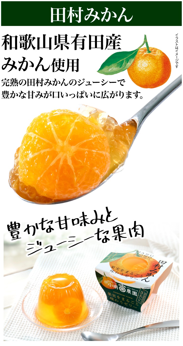 2種の国産フルーツまるごとゼリー(田村みかん・ふじりんご) | すべての