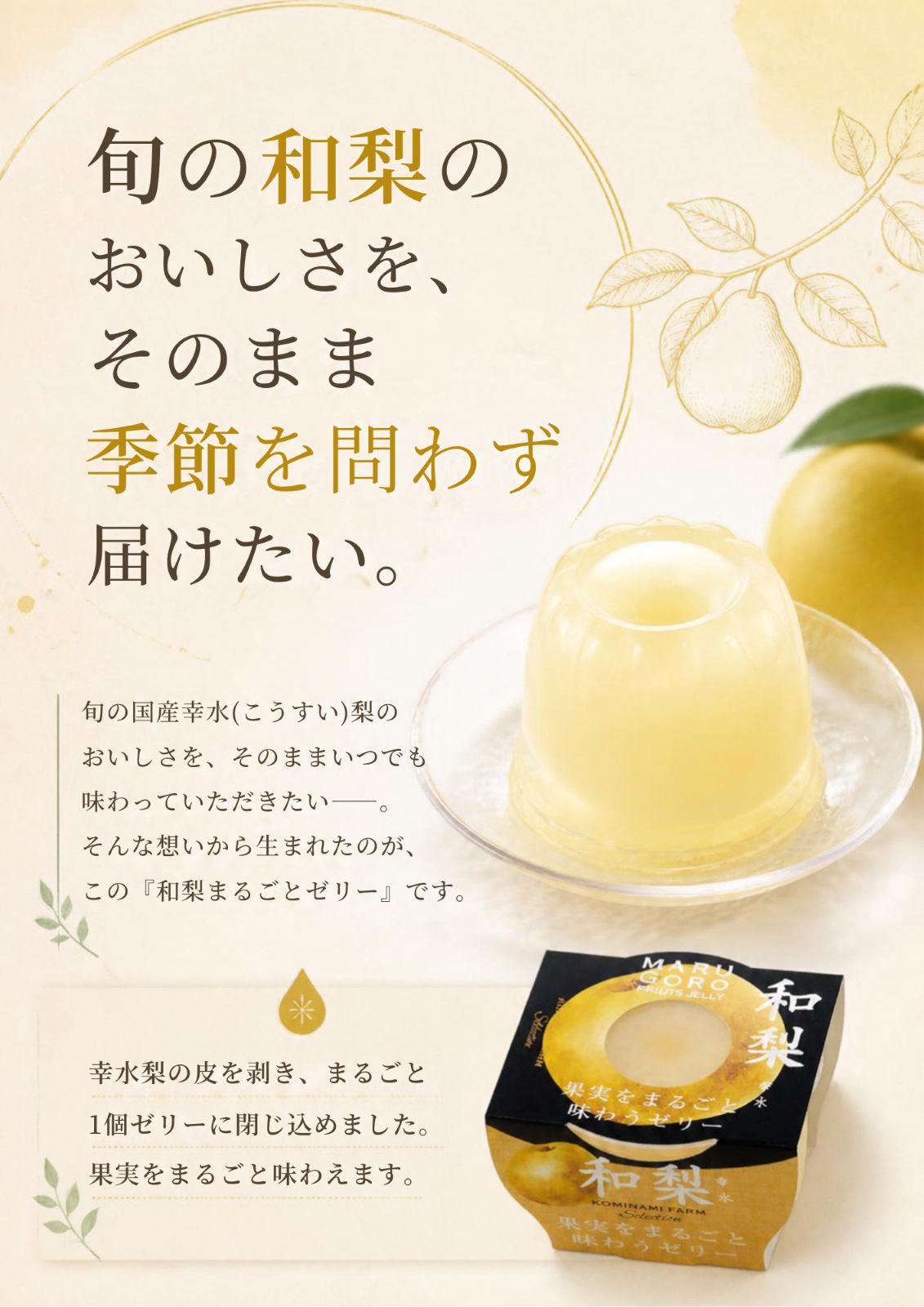 和梨まるごとゼリーギフトセット（250g×6）