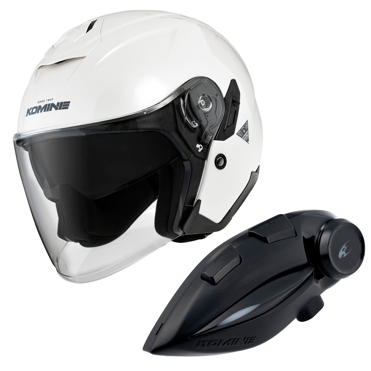 新品未使用！KOMINE HK-172 ジェットヘルメット ミラーシールド付き コミネがスポーツジェットヘルメットの価格を「HK172FL」で再