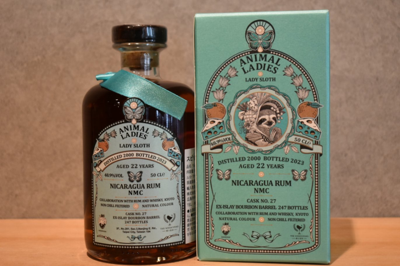 ◆ アニマルレイディLady Sloth(ナマケモノ) Nicaragua-2000 22yo collaboration with Rum and Whisky Kyoto 正規品 48.9% 500ml ◆