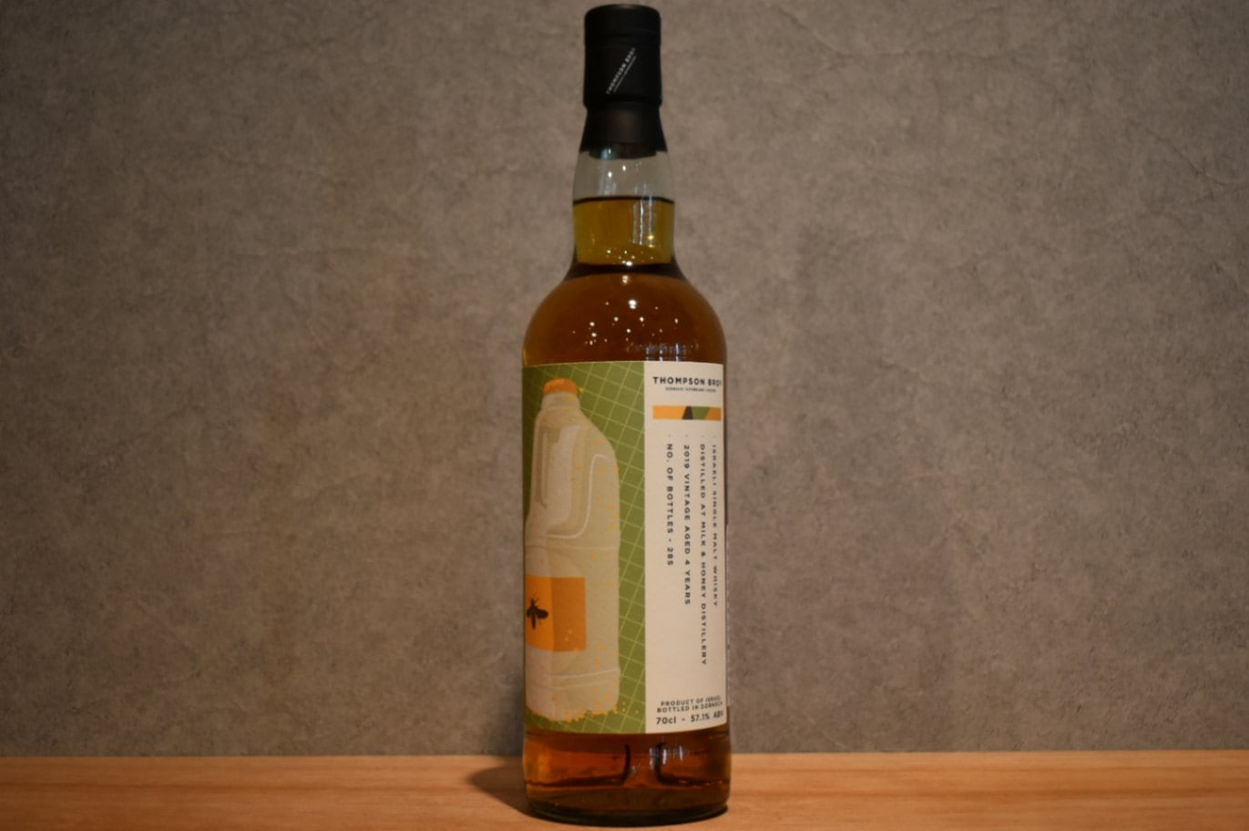 ◆ トンプソンブラザーズ MILK AND HONEY SINGLE MALT ISRAELI WHISKY 2019 4years old 正規品 57.1% 700ml ◆