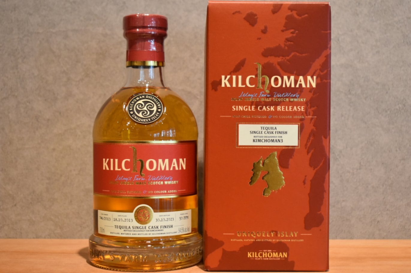 KILCHOMAN KIMCHOMAN第三弾 Single cask 2013 10年 Tequila Finish