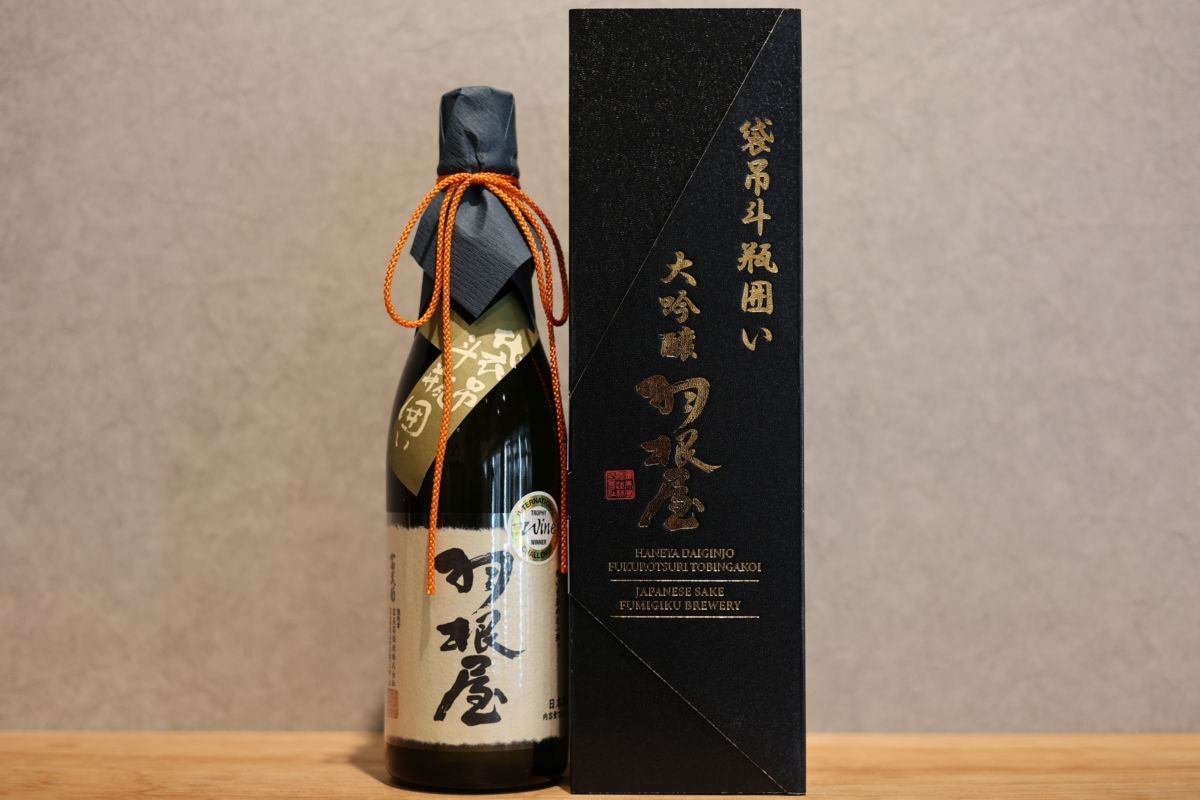 ◆ 羽根屋 大吟醸 袋吊斗瓶囲 720ml ◆