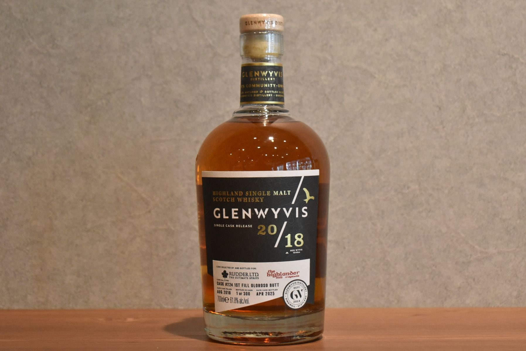 ◆ グレンウィヴィス 2018 #224 RUDDER LTD. x Highlander Inn Craigellachie 正規品 61.8% 700ml ◆