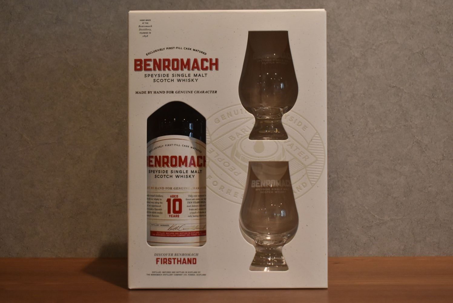 ◆ ベンロマック 10年 グラスパック 2脚入り 正規品 43.0% 700ml ◆