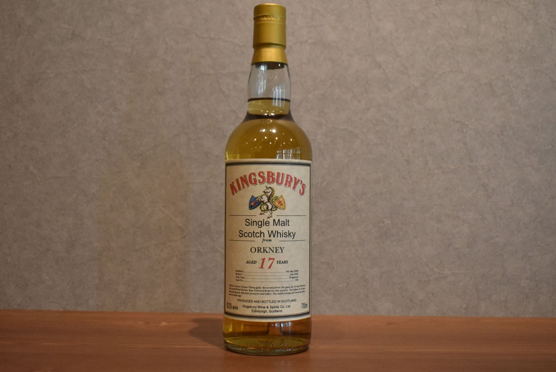 ◆ オークニー シングルモルト 2008 17年 キングスバリー オリジナル 正規品 62.5% 700ml ◆