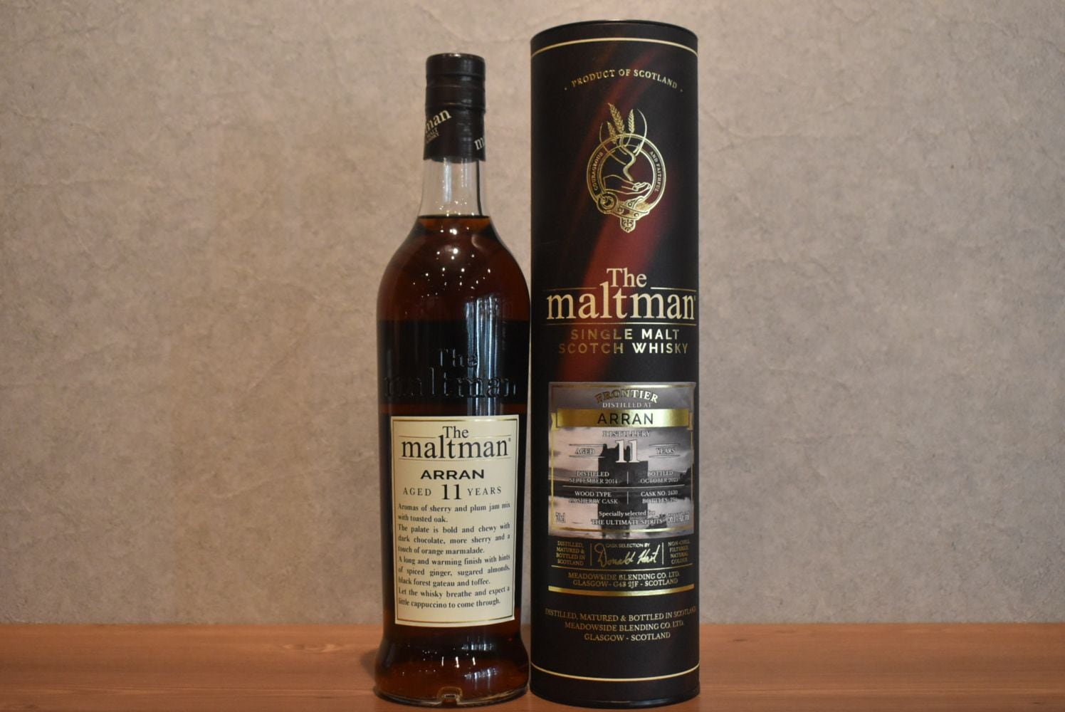 ◆ モルトマン FRONTIER アラン  2014 11YO 1st Fill PX Sherry Hogshead 正規品 56.1% 700ml ◆