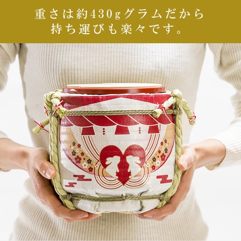 日本酒入り菰樽◇ミニ鏡開き樽酒セット『福福』｜明治創業菰樽専門店