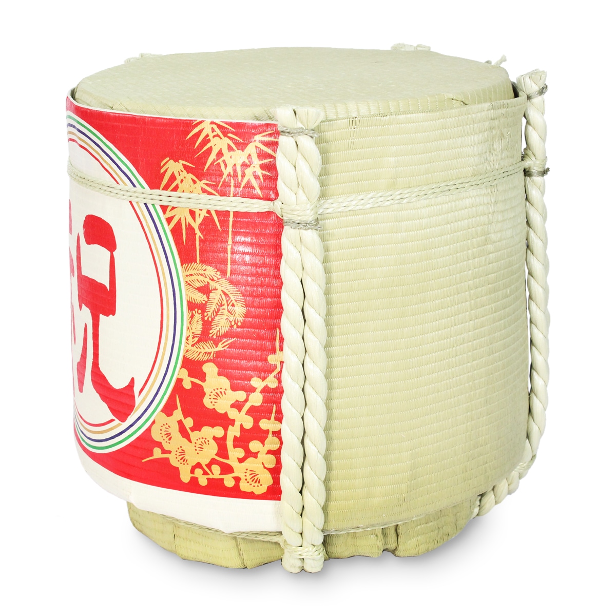 ディスプレイこも樽 ハーフタイプ 祝(鶴亀) 小18L(芯材：発泡スチロール) ディスプレイこも樽 ハーフタイプ 祝(千鳥格子) 小18L(芯材