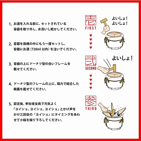 縁日用 金婚 日本酒の樽 鏡開きセット