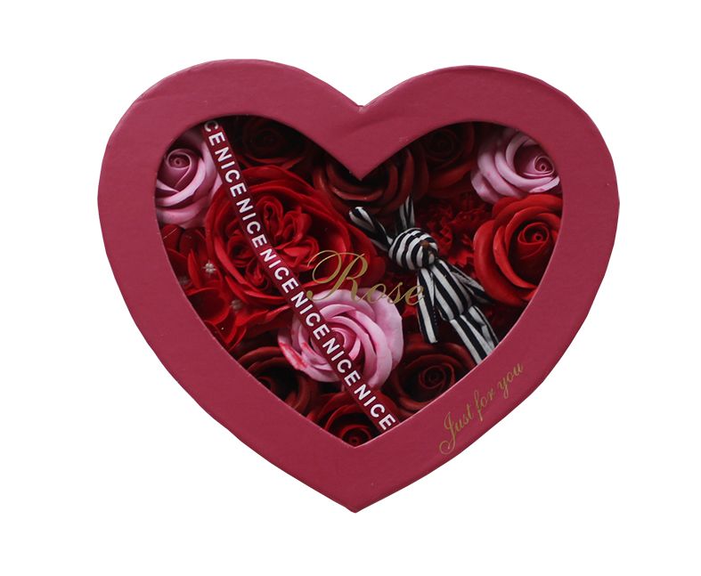 ソープフラワー ソープハート（レッド）ギフト フレグランス アレンジメント