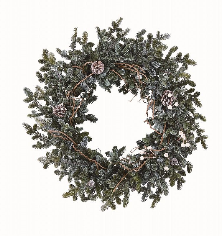 クリスマスリース　パインコーン＆ベリーリース