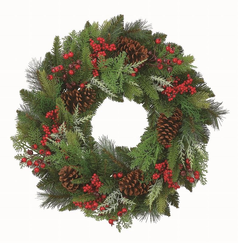 クリスマスリース　ミックスパインリース