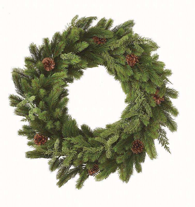 クリスマスリース　パインコーンリース