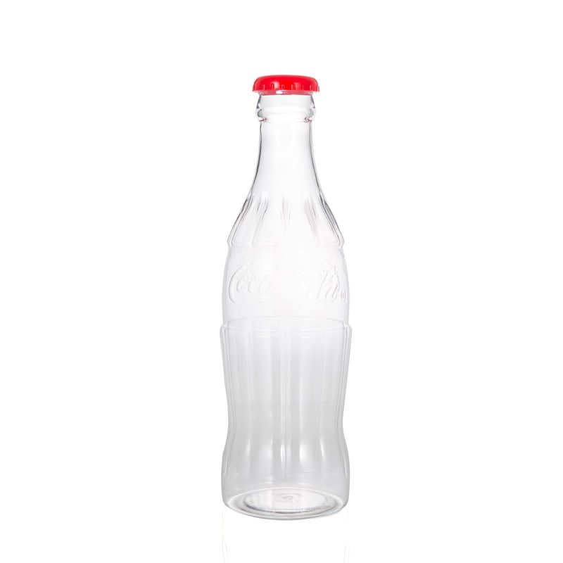 Coca-Cola Bottle Style Bank PJ-CB03　コカコーラ ボトルスタイルバンク  ミドルサイズ 貯金箱 500円玉 高35 幅11 奥11cm PET素材 透明クリアー ミドルサイズ貯金箱 