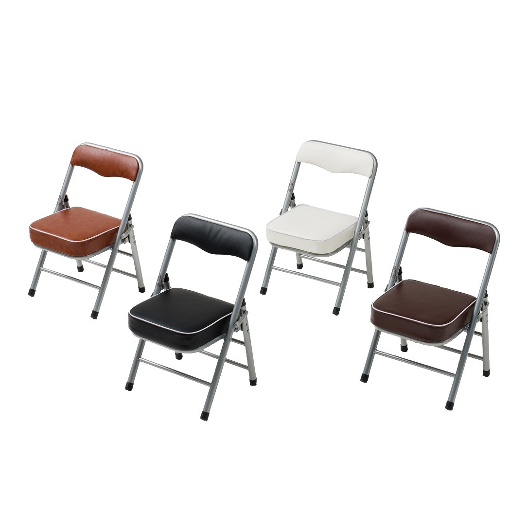 1脚販売 折りたたみチェア 小さい椅子 折りたたみイス パイプイス パイプ椅子 折畳み椅子 スチール製 完成品 全4色 2.5キロ ちょいがるチェア