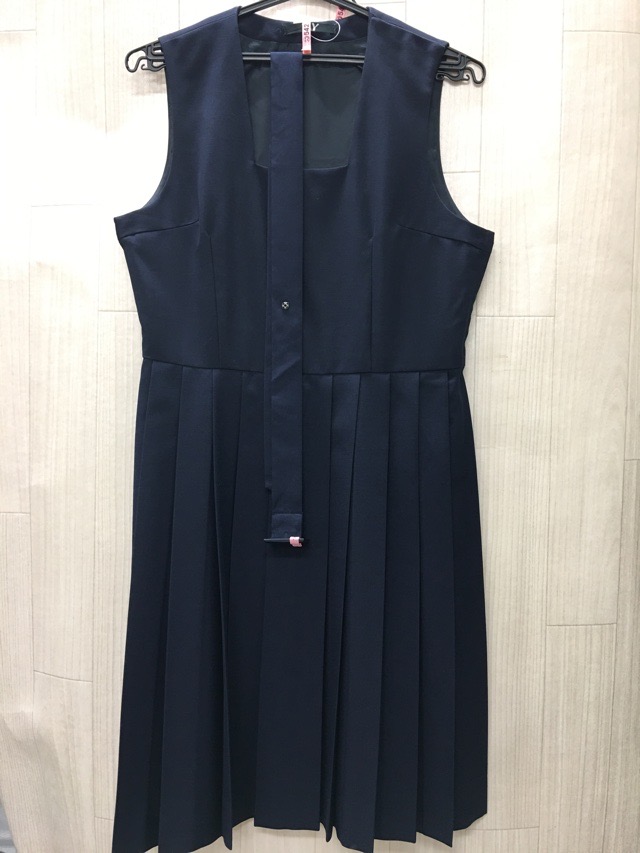 神奈川県　玉川中学校　ジャンバースカート　【0110542】